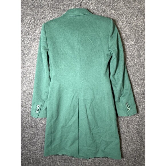 TAGLIATORE Italian Green Cashmere Blend Double-Breasted Long Coat Size 40 US S/M - Picture 7 of 11